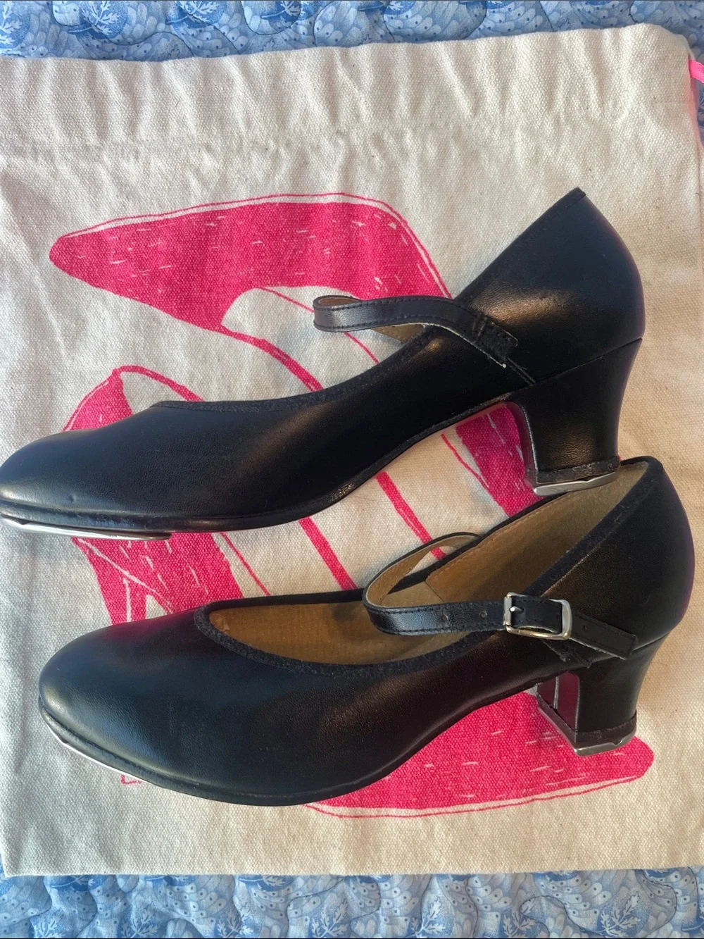 Tap Shoes Black with Ankle Strap made in Australia